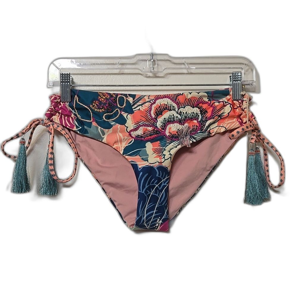 Cosita Linda Beachwear Women's Tropical Side Tie Swimsuit Bottoms Size M 34 NWT